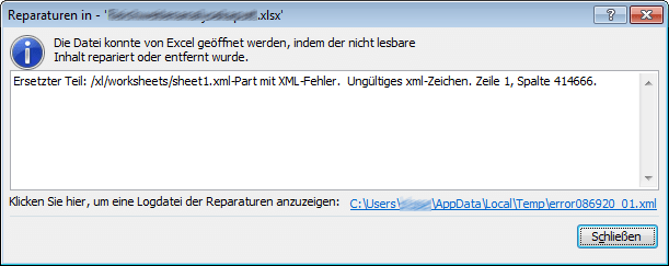 second error message