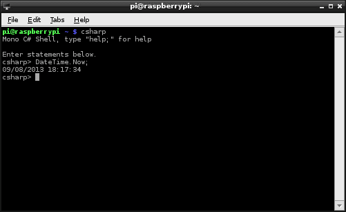 Mono shell, first try